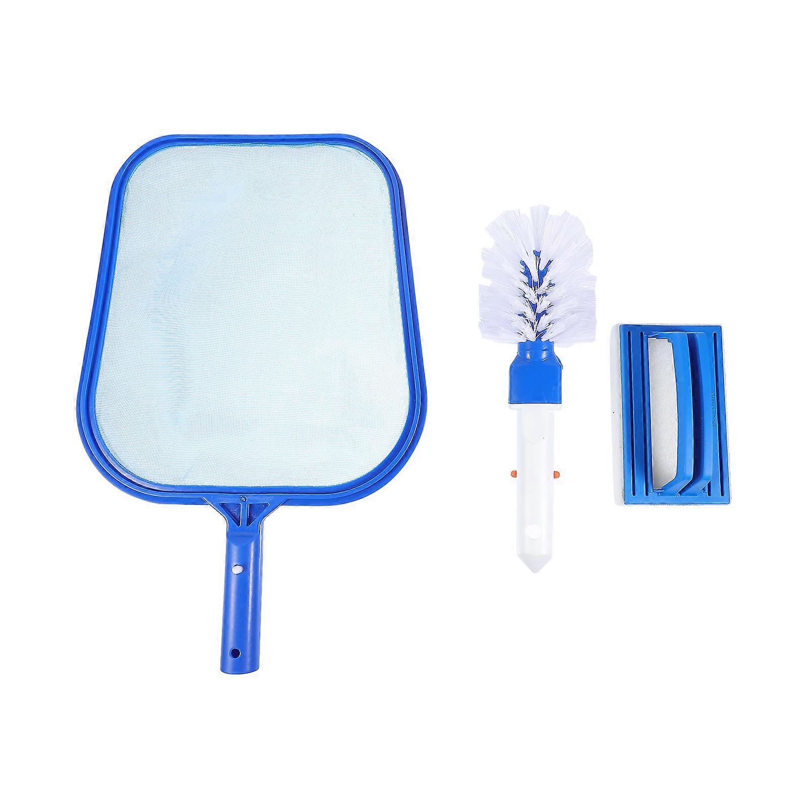 Blue Swimming Pool Cleaning Brush Set for Cleaning 3Sets Handy Tools