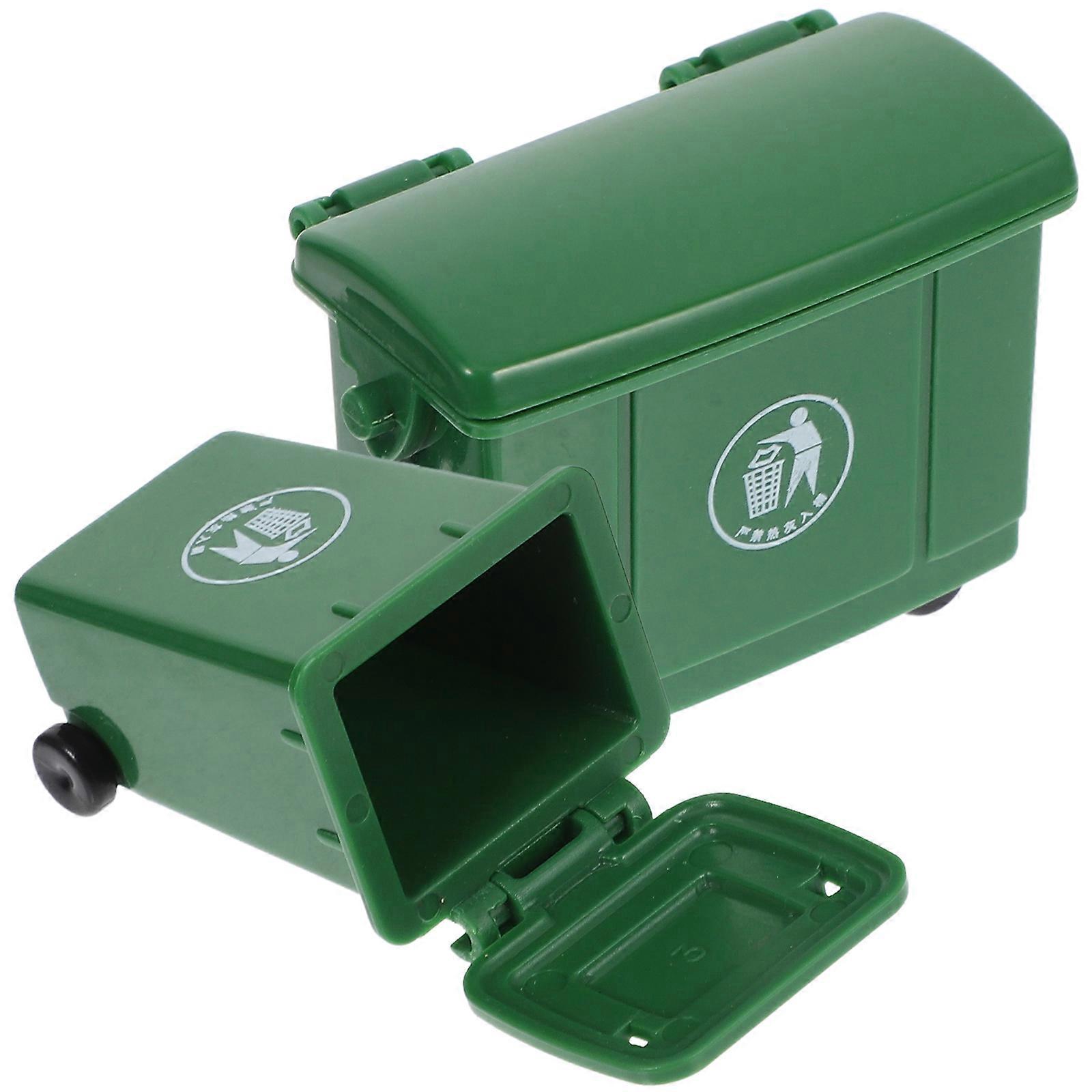 Doll House Miniatures Plastic Litter Can for Home 2Sets