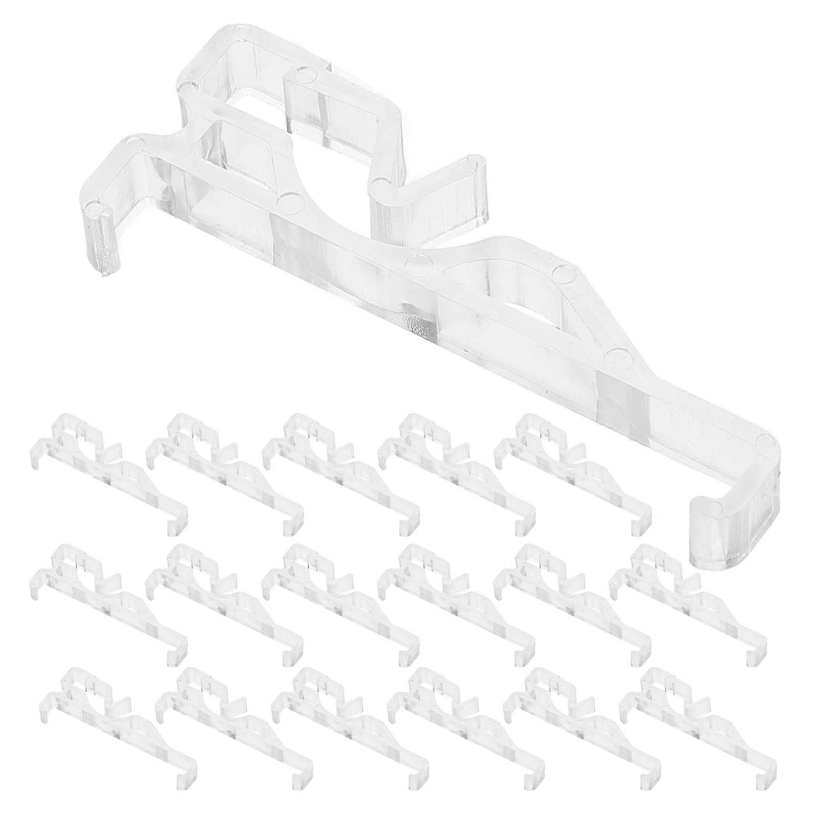 Valance Clips Clear Acrylic for Valance 24Pcs Hidden Horizontal Blind Brackets