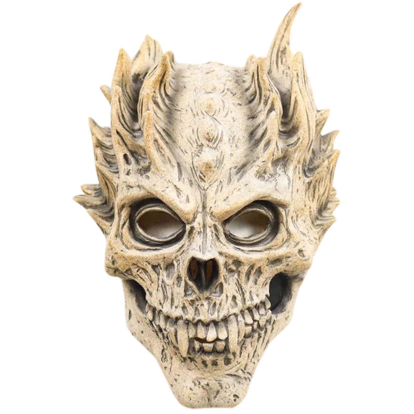 Skull Mask Realistic Latex Skeleton Mask Full Head Demon Halloween Mask For Party Cosplay Masquerade