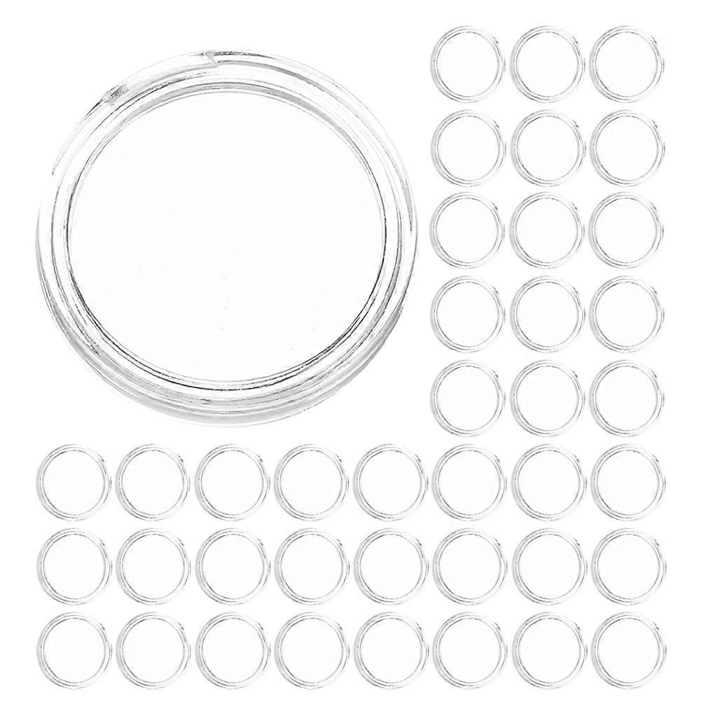 Transparent Acrylic Coin Storage Capsules for Collector Use 100Pcs