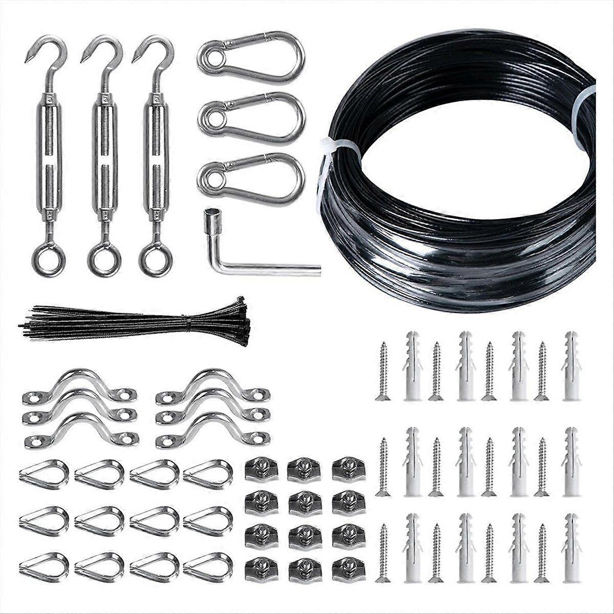 Outdoor String Light Hanging Kit, 200 Ft. Hanging Rope Cable