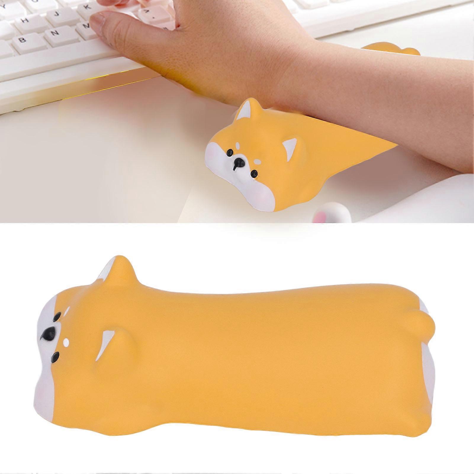 Cute Blush Shiba Inu PU Wrist Rest Ergonomic Mouse Keyboard Cushion