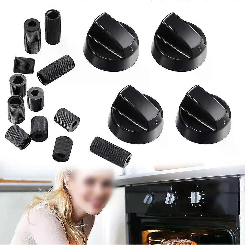 4 Sets Stove Top Control Knobs Univer-sal Thermostat Stove Button Knobs Accessories For Home Kitchen Cookers Adapters New