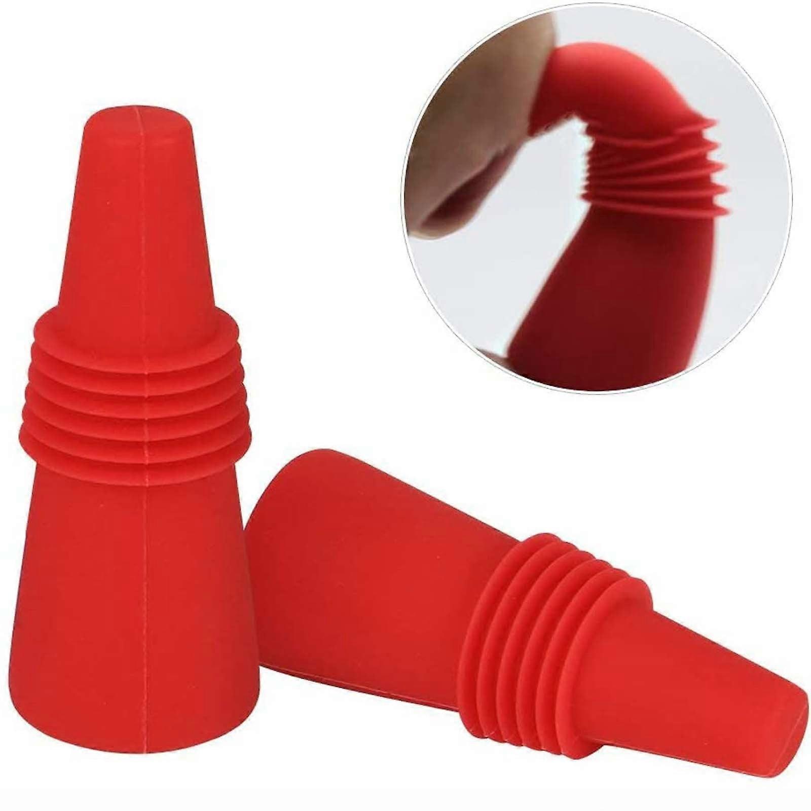 Liushuuu Small Bottles with 5Pcs Reusable Silicone Bottle Stopper Beverage Bottle Stopper Stopper