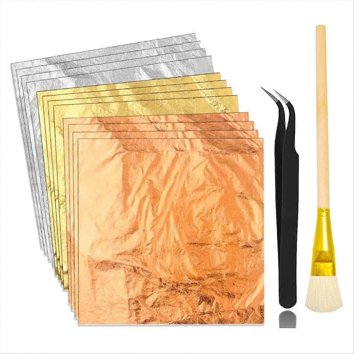 Gold-Leaf Sheets for Art, 3 Colors