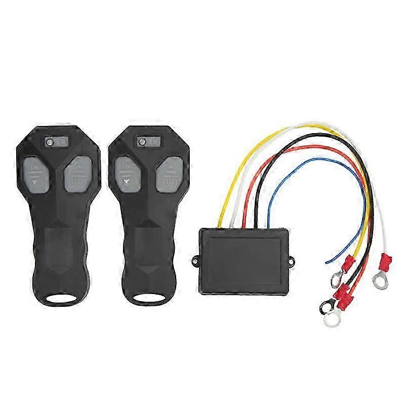 Wireless Winch Remote Control Kit Sealing Rubber Button Winch Controller for Car ATV Truck Vehicles