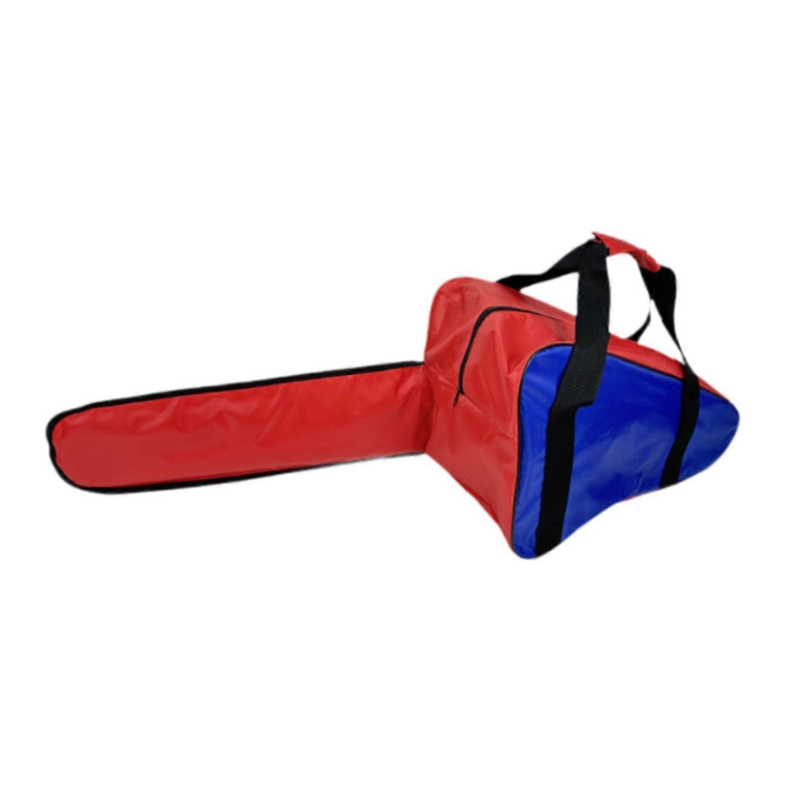 Chainsaws Carry Case Oxford Cloth Electric Tool Bag With Zipper For Travel And Outdoor Use Red And Blue