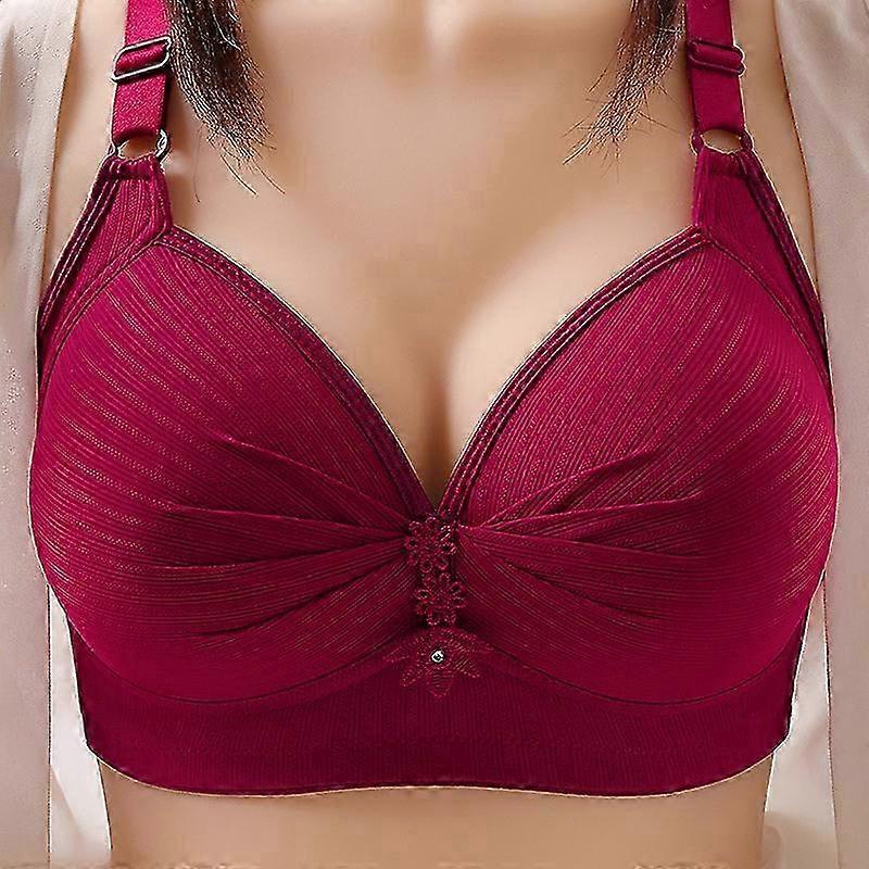 Women's Push Up Wireless Bra,comfort Support No Underwire,solid Color Adjustable Shoulder Strap Uncensored Underwear