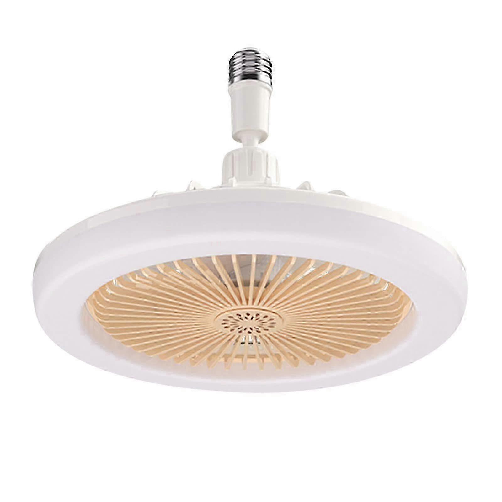 Circulator Mini Fan with Led Light,Led Ceiling Fan with Bulb,3 Levels of Air Flow, Remote Control