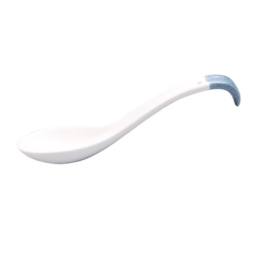 Flatware Ceramic Ladle Porcelain White Spoon Tableware