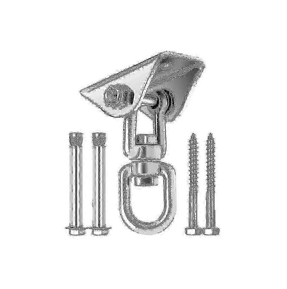 450kg Heavy Duty Stainless Steel 360° Rotating Ceiling Hook for Swing Sets, Playground, Porch Seats - Concrete & Wood Mounting Edition 1104