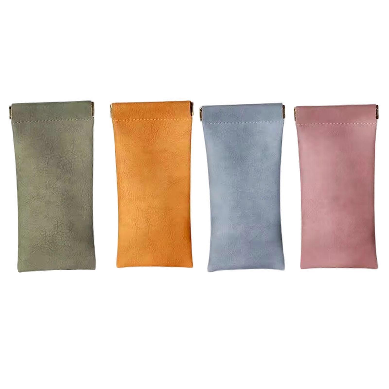 Protective Eyeglass Storage Auto Closing Flannel Lined Compacts Glasses Pouches for Dusts and Scratch Protecting Multicolor