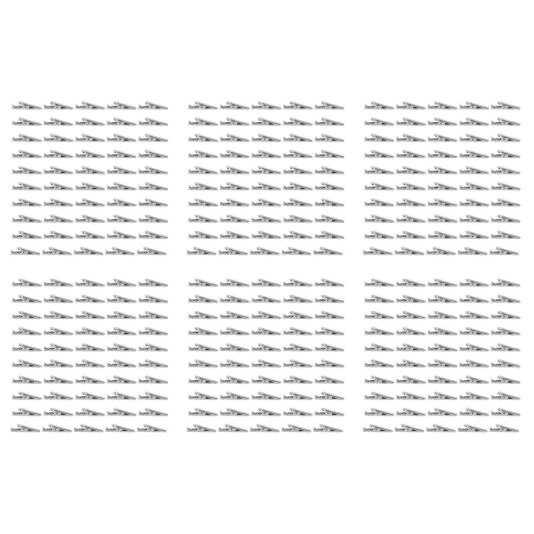 300 st silverfärgade metallkrokodilklämmor