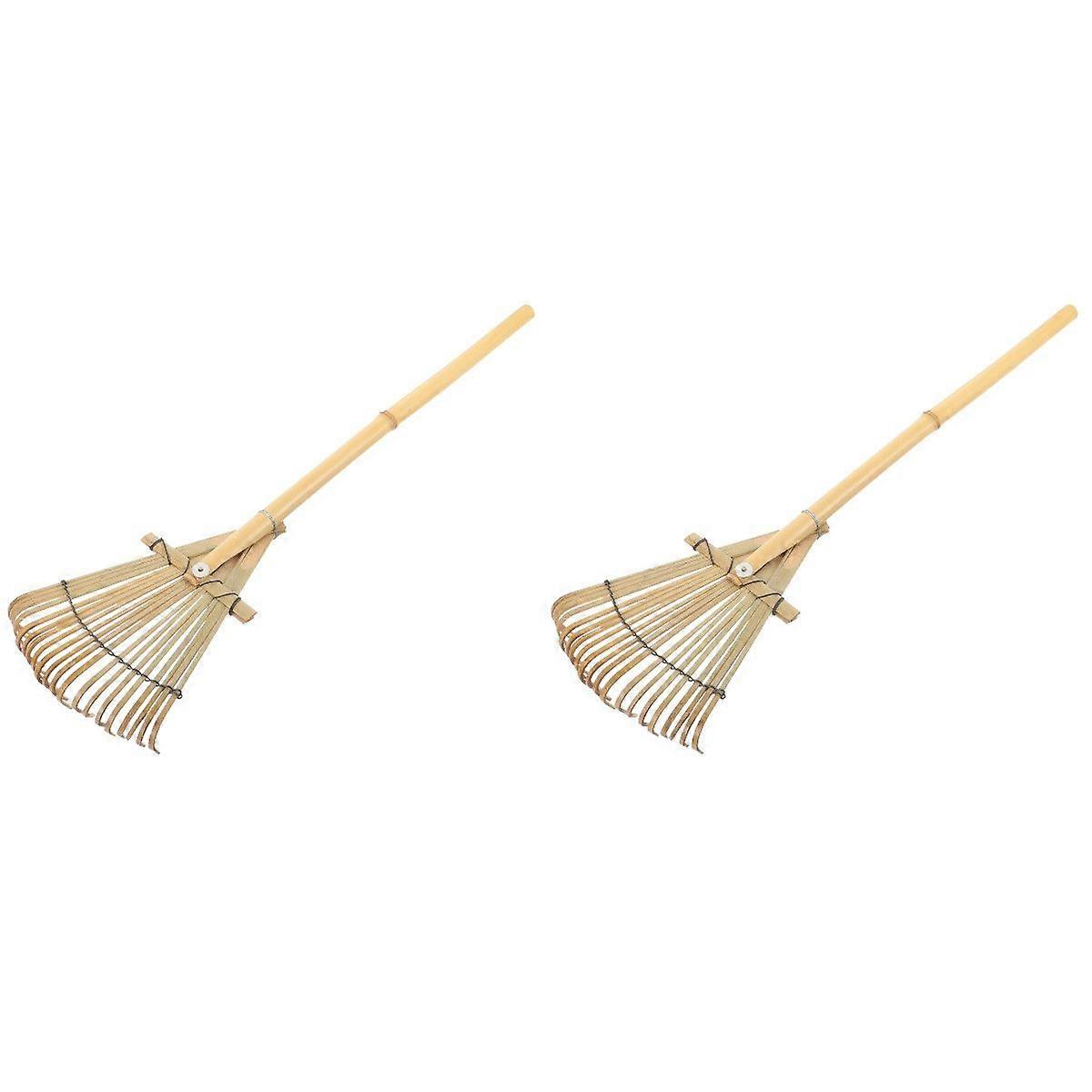 2pcs Gardening Rake Hand Leaf Rake Hand Rake Convenient Rake Soil Spreading Rake