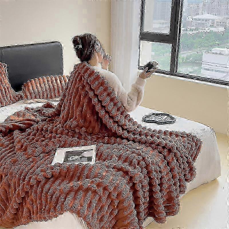 Imitation rabbit plush blanket TOP