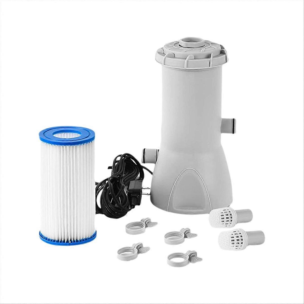 Pool Filter Pump for Above Ground Pools 1000 GAL Pump Rate Pool Filter Improved Circulation and Filtration EU Plug
