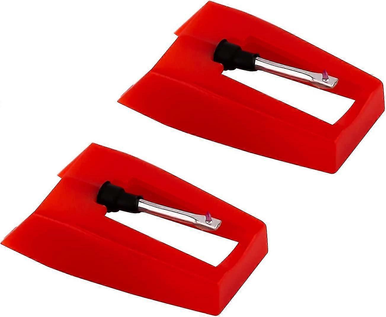 2-Pack Replacement Pins for Vinyl Record Players (Red)