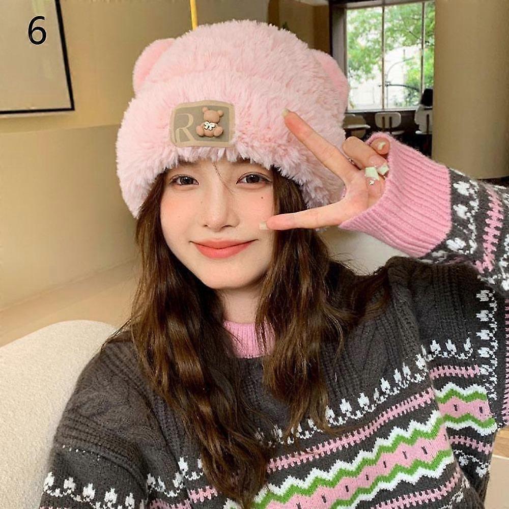 Plush Beanie Hat Wool Skullcap New Knitted Hat