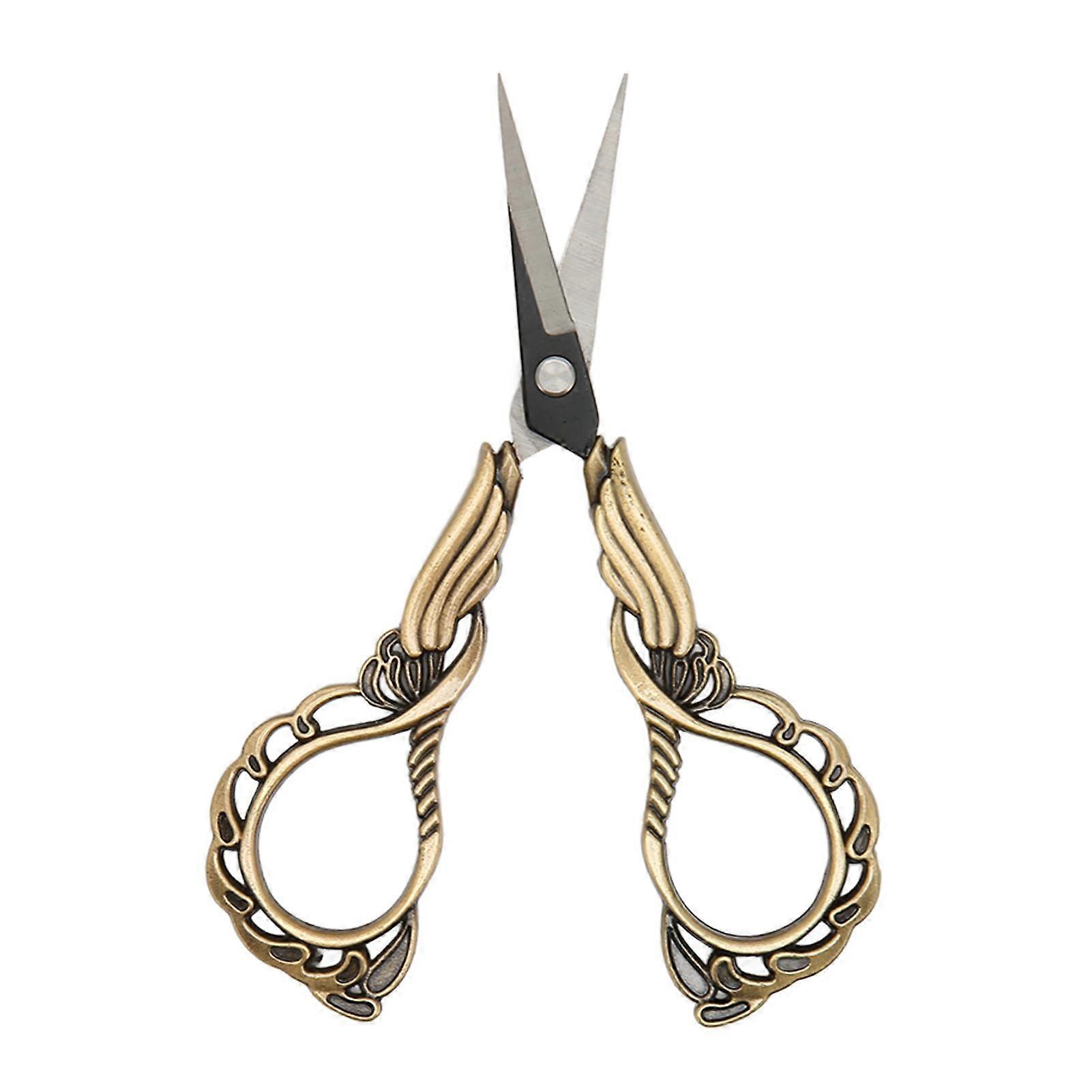 Embroidery Scissors Sharp Stainless Steel Retro Small Sewing Scissors with Pointed Tip for
