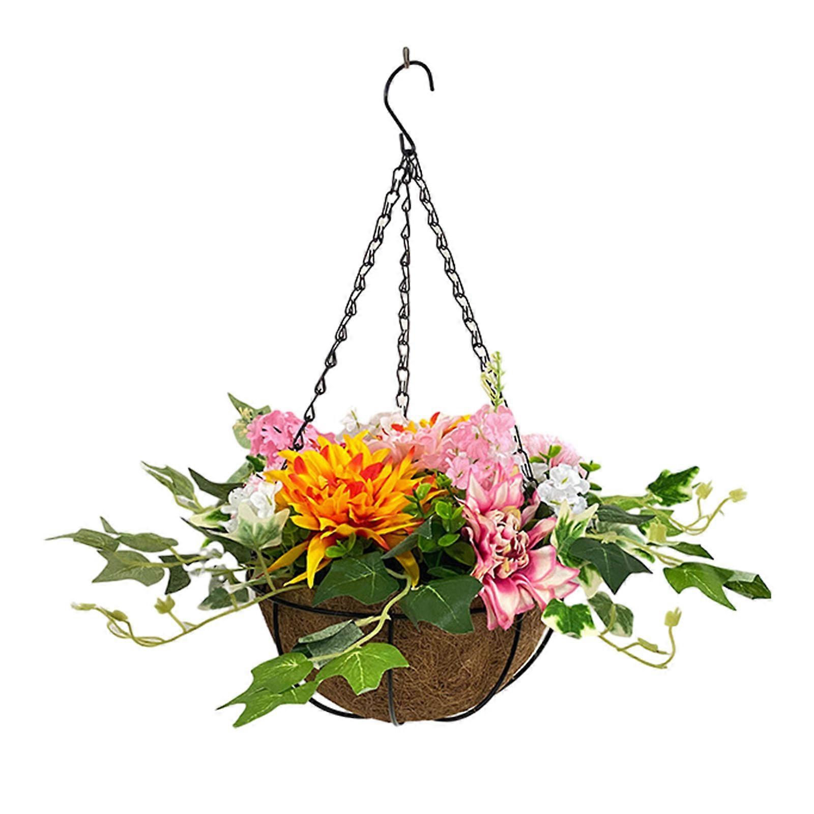 Indoor/outdoor Artificial Flower Chrysanthemum Artificial Flowers Realistic Spring Simulation Flower Hanging Baskets Multicolor