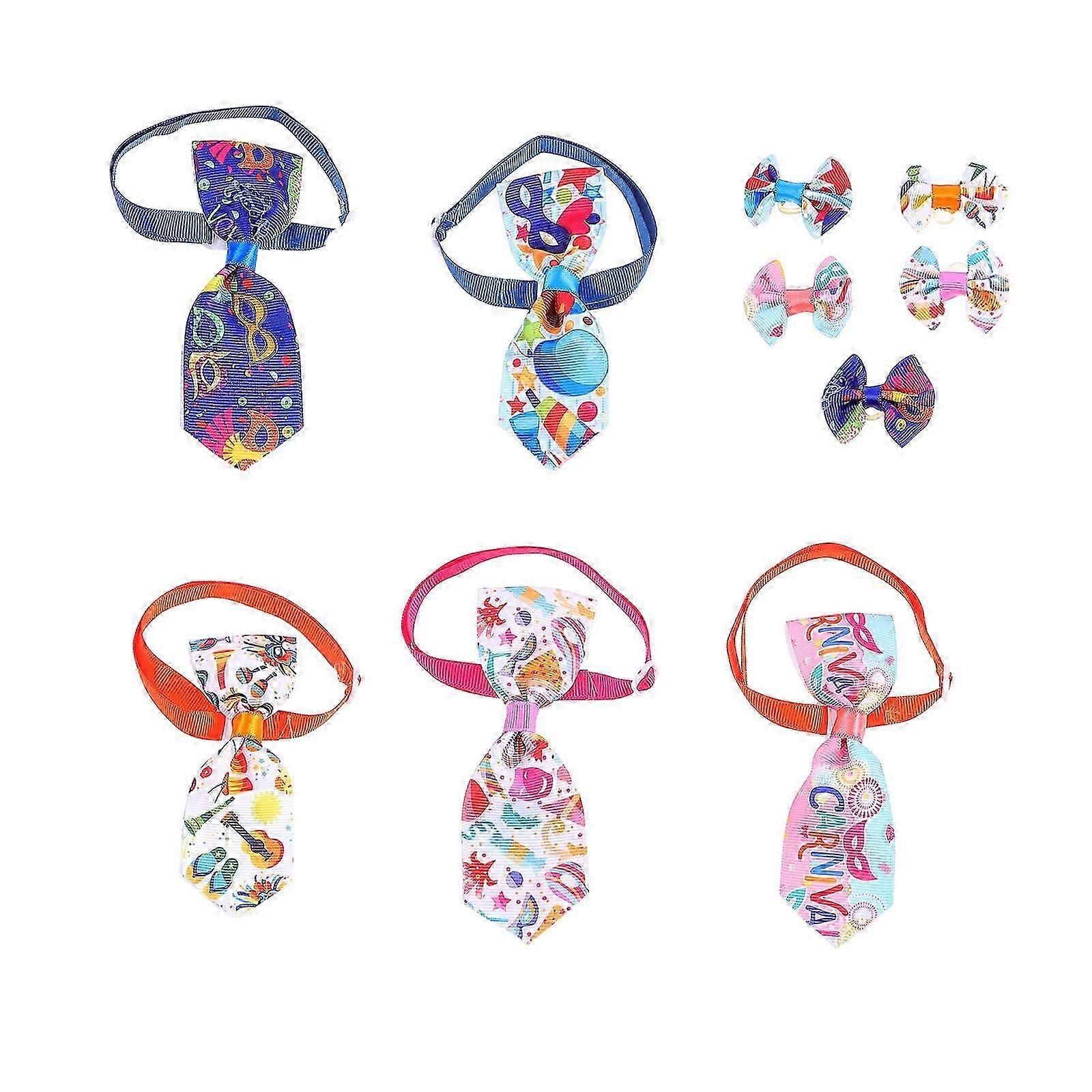 Adjustable Pet Tie, Grooming Fabric Tie and Hat, 30 Count