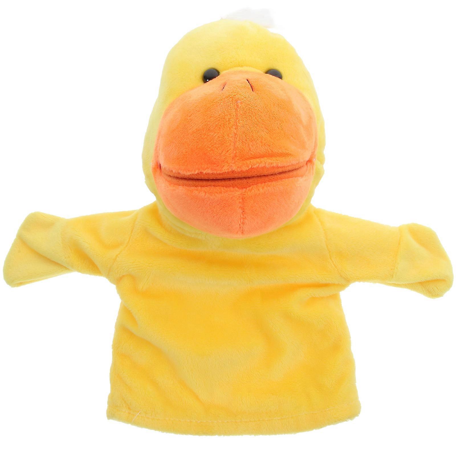 Baby Pacifying Toy Duck Shaped Hand Doll for Story Telling Tool