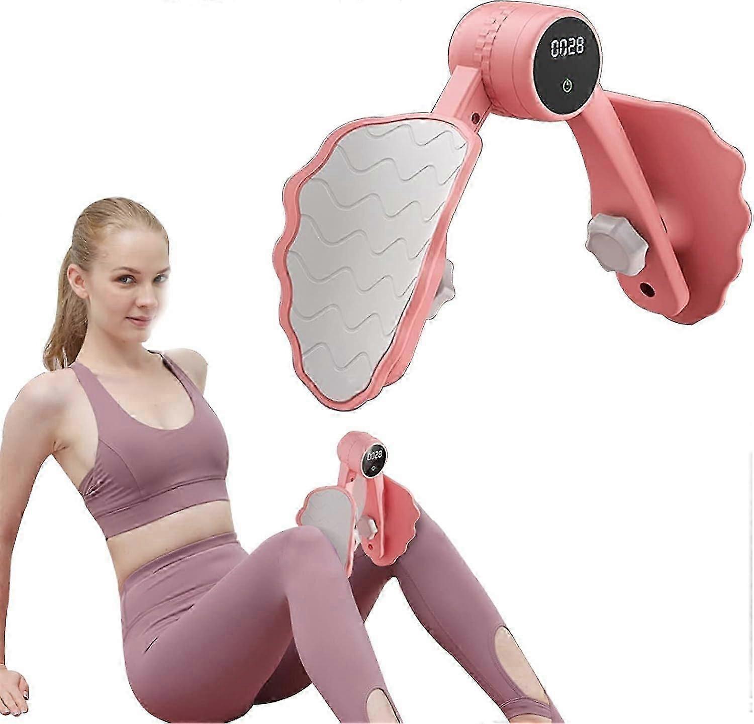 pelvic floor exerciser with inner thigh trainer and counter display
