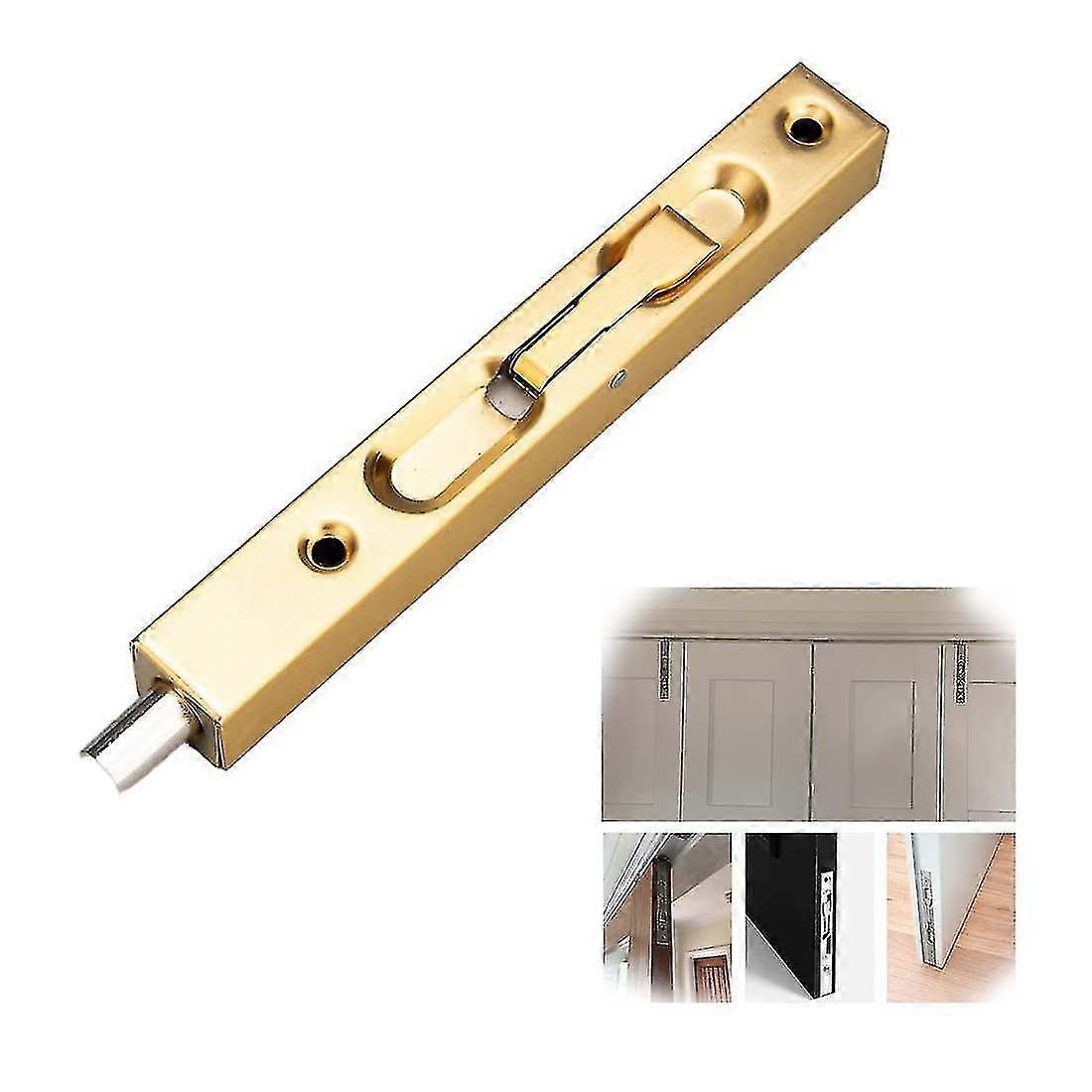 Dørboltlås Lås rustfritt stål Flush Bolt Latch Lås Skyve bad dør lås port lås for eksterne innvendige dører (d-v2)