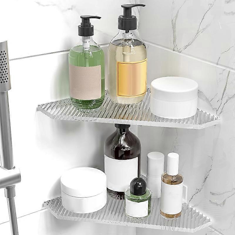 Shower Shower Shelf Corner Shower Rack Adhesive Wall Mounted