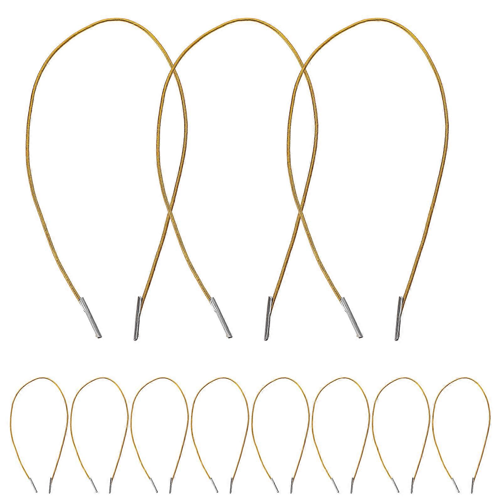 Elastic Mask Strap with Metal Ends for DIY 100Pcs Gold Barbed Cord