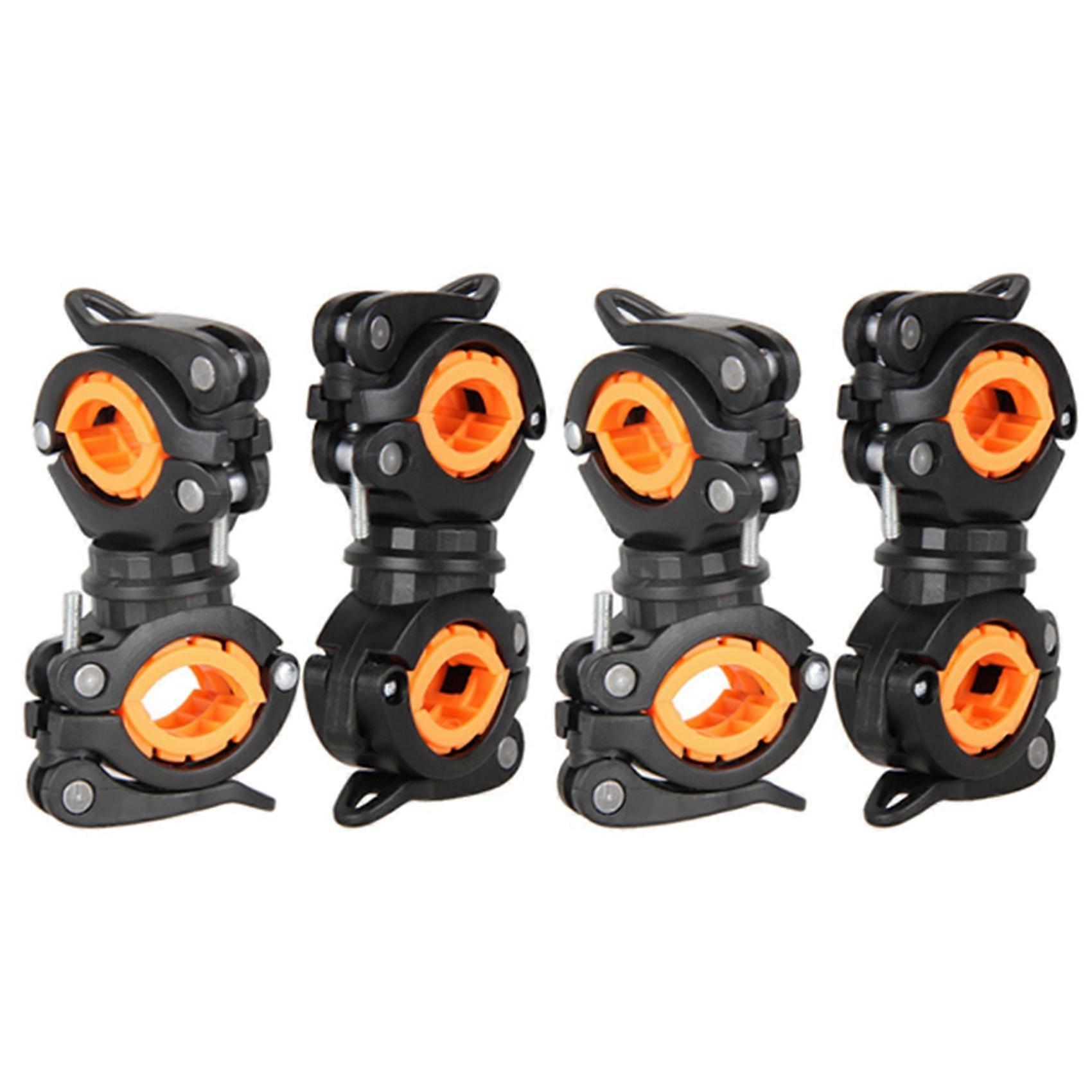 2X 360 Degree Rotating Cycling Bike Light Double Holder LED Front Flashlight Lamp Pump Handlebar Hol