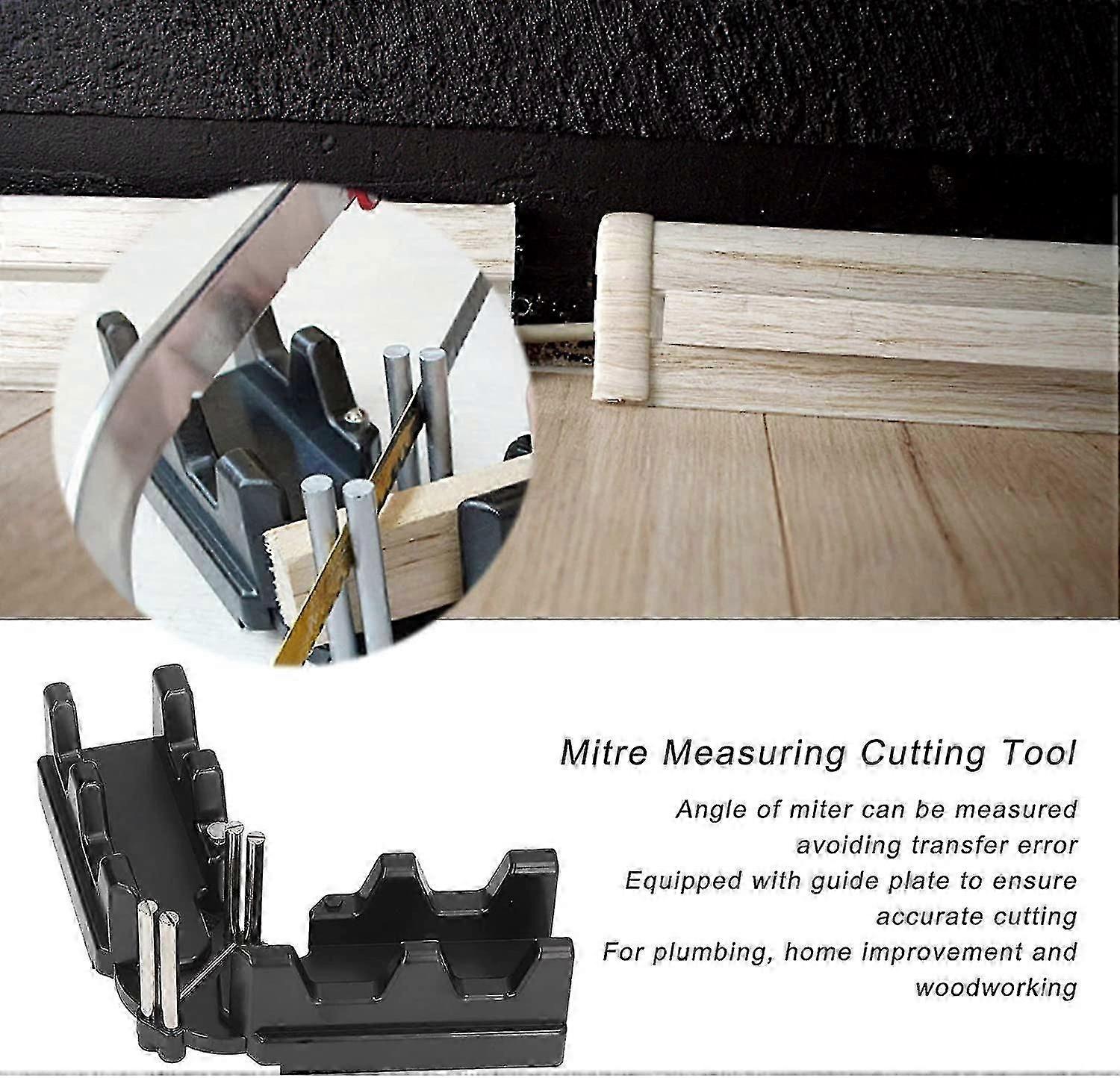 Miter Angle Cutter Tool, 2 in 1 Integrated Guide Pin Protractor Woodworking Miter Cutter Tool