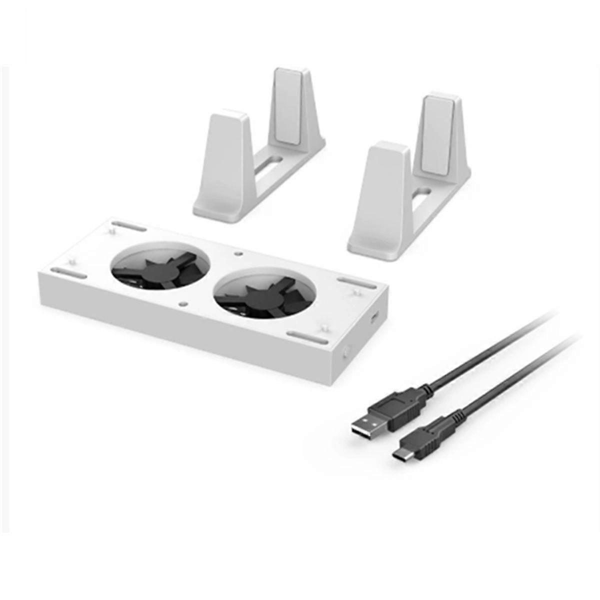 For Dual Cooler Vertical Fan System 2 USB Hub Charging Cooling Stand