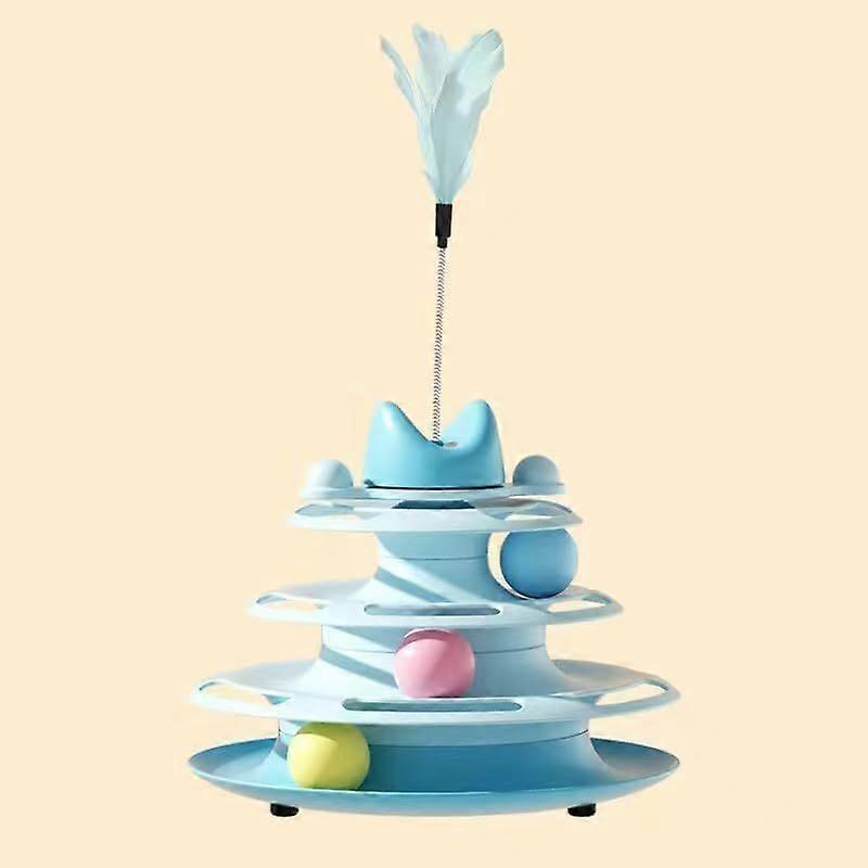 Cat Toy Interactive Pet Plaything for Indoor Kitten Interactive Kitty Puzzle Ball with 1 Cat-Tease