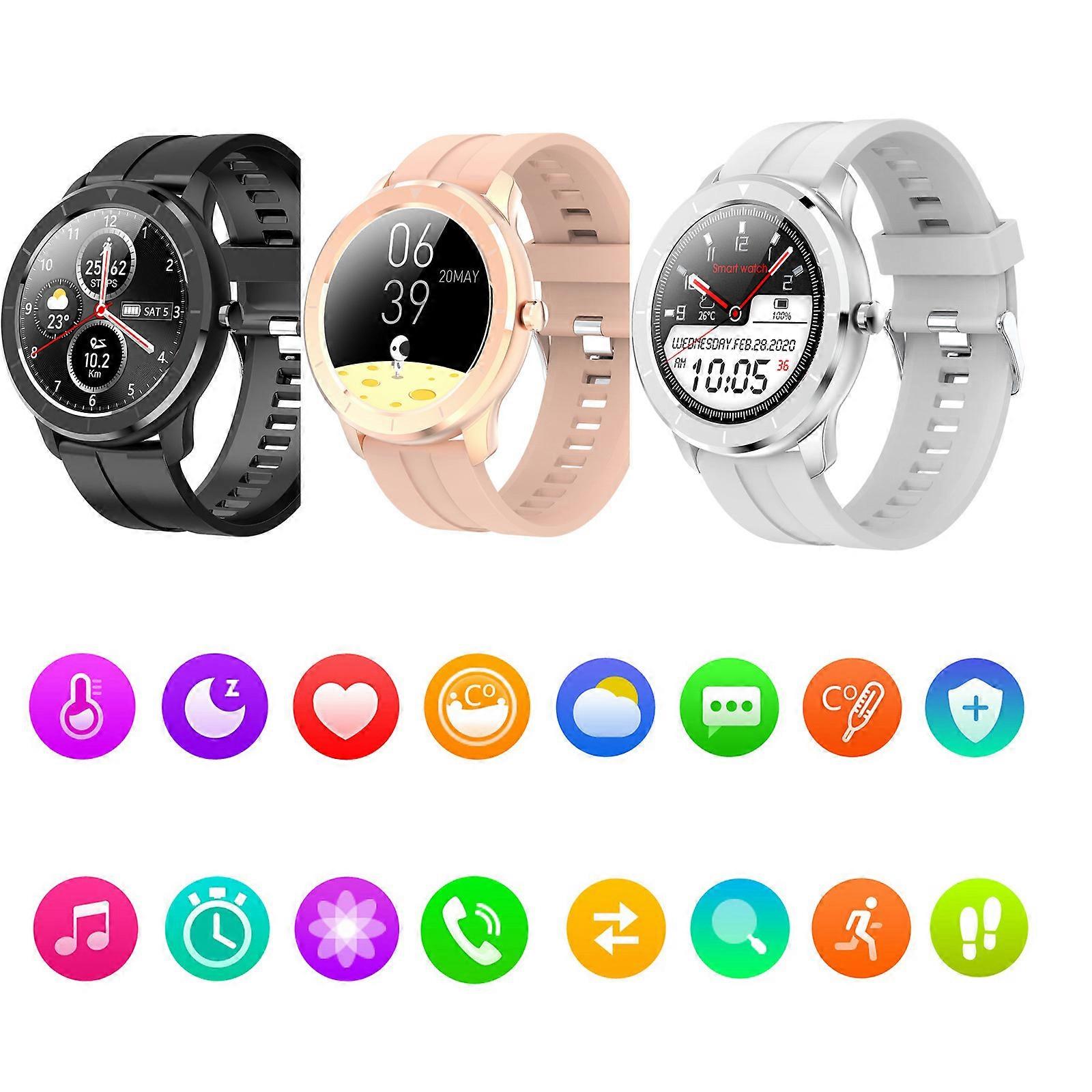 Cyber_Monday Deals 2024 Viflosae Temperature Measurement Bluetooth Call Round Screen 1.28 inch Smart Watch Electronics Gadgets