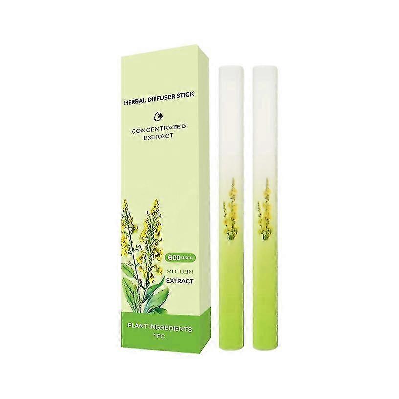 1-5x Mullein Herbal Diffuser Upgraded with Extracts of Mullein, Thyme and Mint for Cleansing Lungs, Improving Breathing and Oral Air Freshening