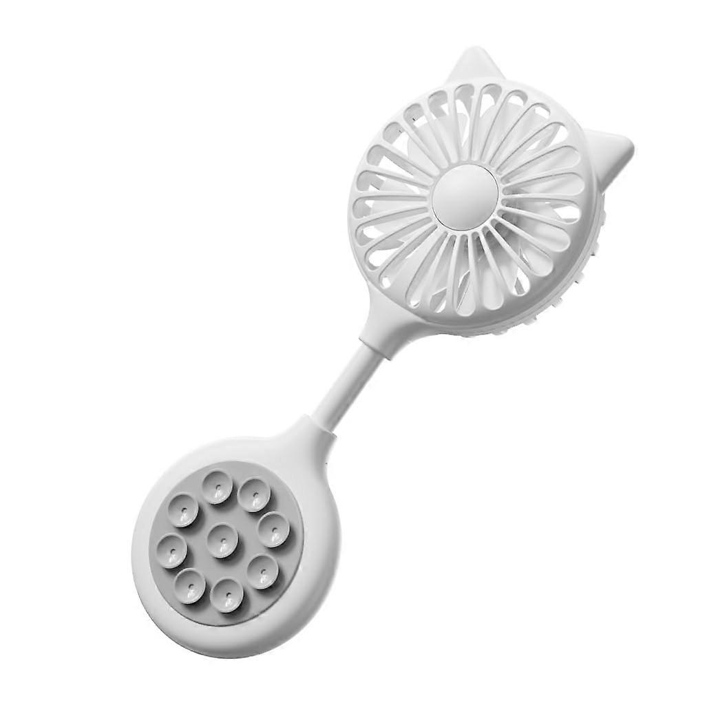 Portable Desk Fan with Suction Cup Quiet Operation ABS Body for Office or Home Use White