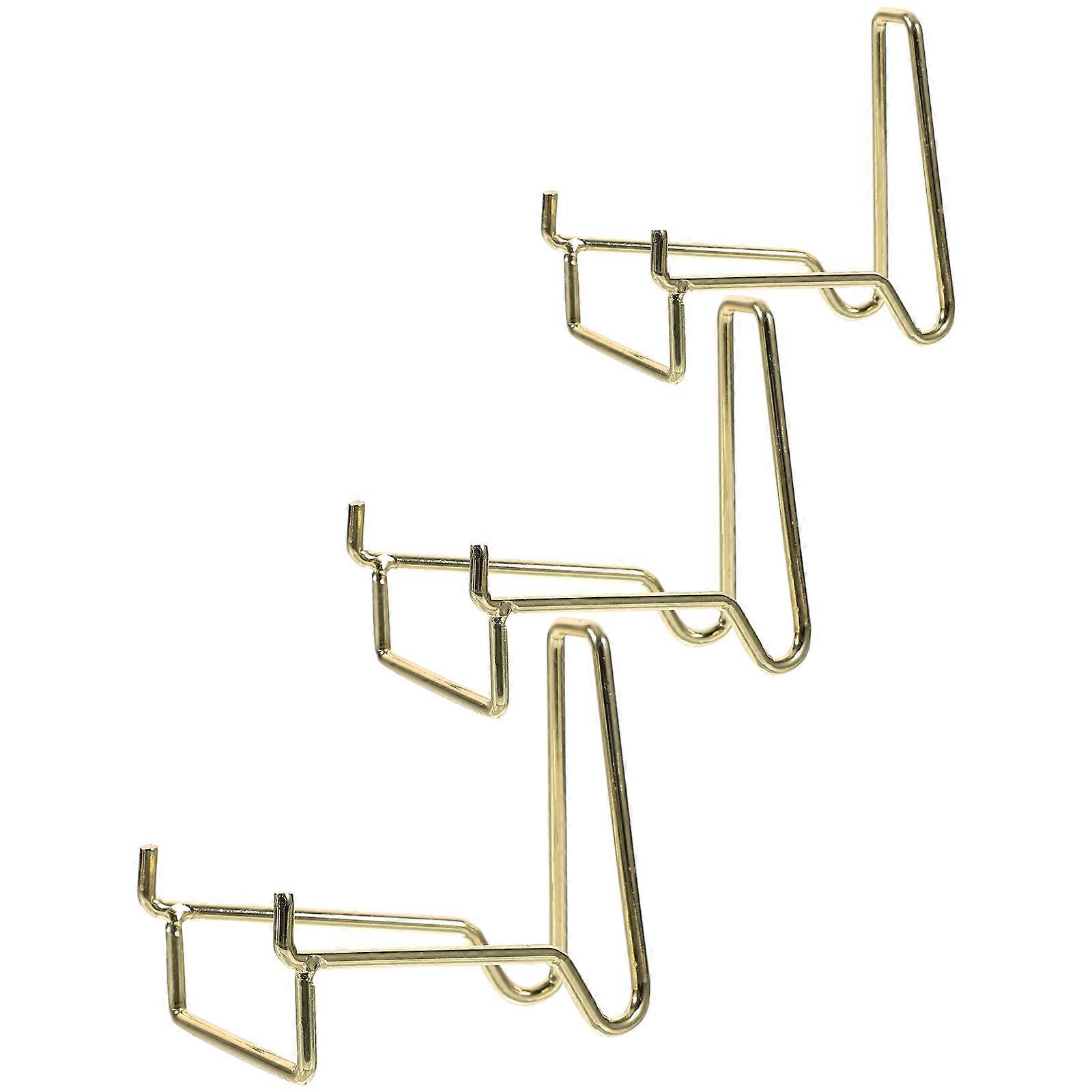 Crystal Rock Display Stands for Storage Use 9Pcs Golden Metal Holder