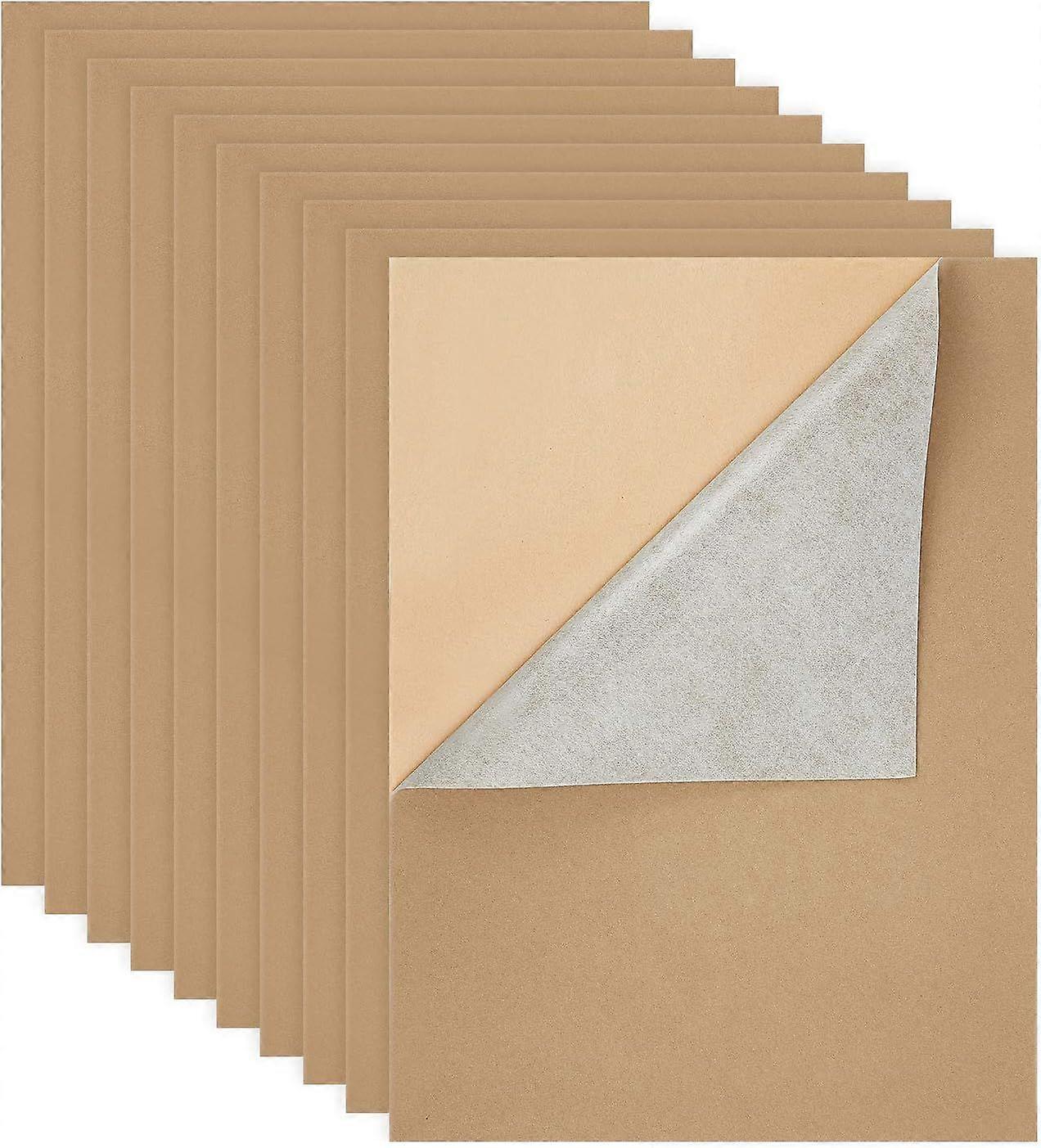 12PCS Velvet (Tan) Fabric Sticky Back Adhesive Felt Sheet11.5"x15.5" Self-Adhesive Durable and Water Resistant Multi-purpose Ideal for Art and Craft M