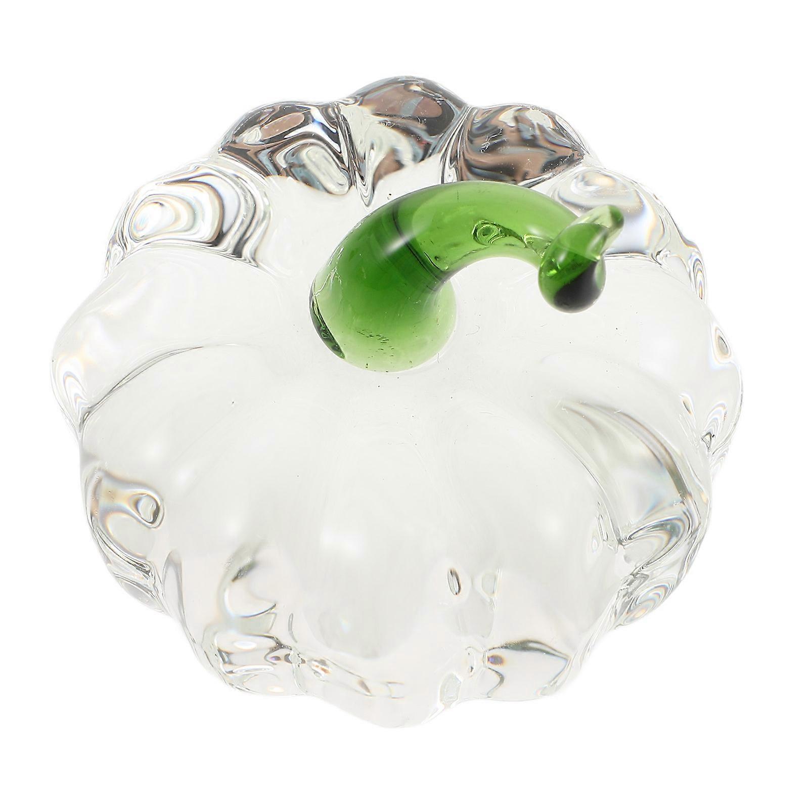 Crystal Pumpkin Figurine for Home Decor Simulation Pumpkin Ornament