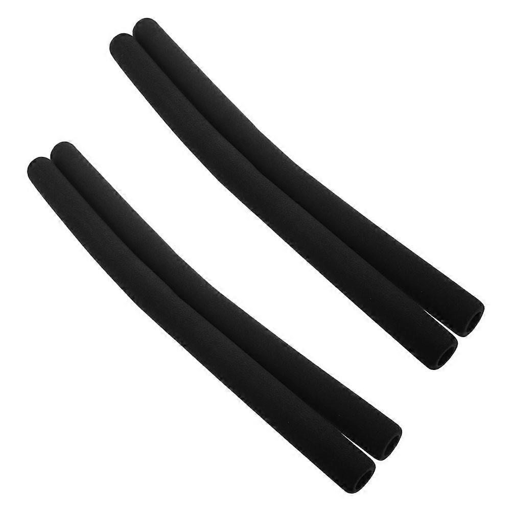 Bicycle Handlebar Grips Black Sponge Covers for Shock Absorbing 4Pcs