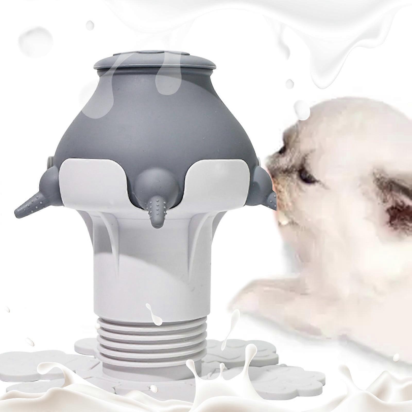 Puppy Feeder Bottle with 5 Nipples, Compatible with Puppy Milk Replacement, Silicone Nursing Bottle for Multiple Puppies