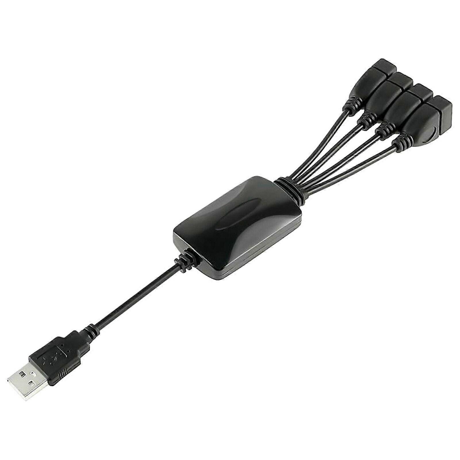 Black USB 2.0 Hi-Speed 4-Port Splitter Hub For PC Notebook High Speed Computer