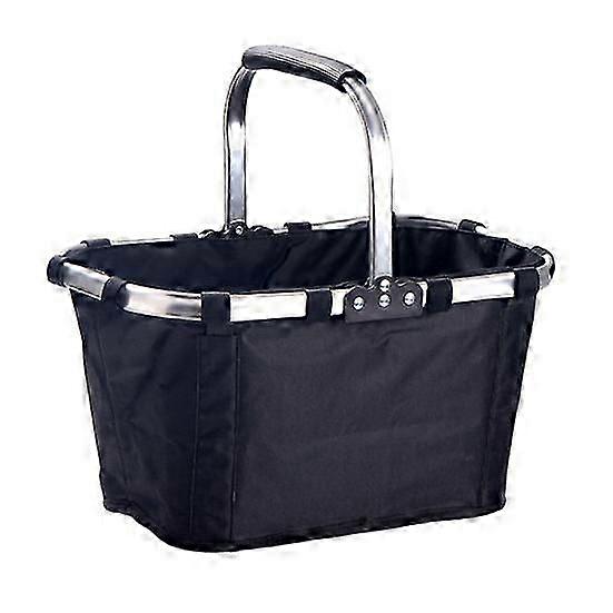 Foldable Shopping Basket Large Capacity Waterproof Aluminium Handle Design Shopping Basket with Side Pockets Picnic Basket