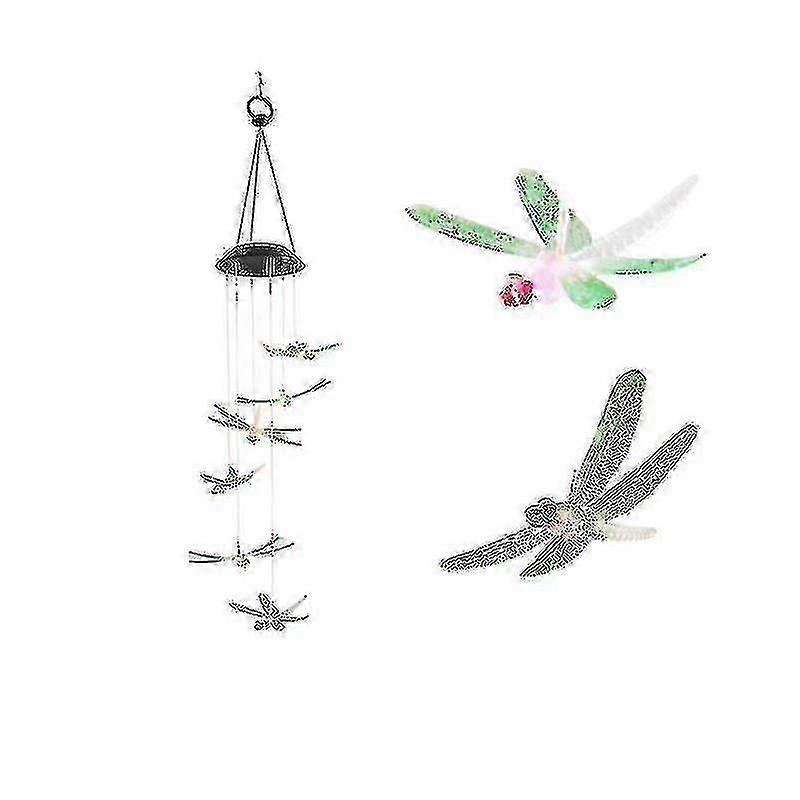 Wind Chime Color Changing Solar Mobile Light Color1