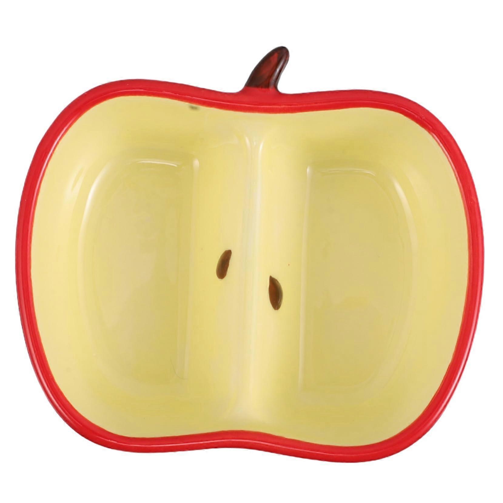 Ceramic Dessert Plates with FruitInspired Design, Durable Small Serving Dish for Snacks and Sauces