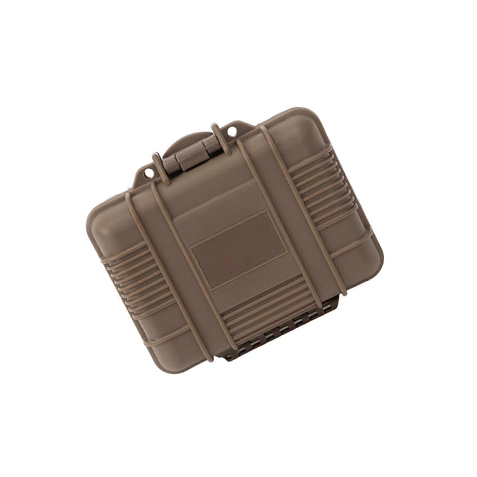 Waterproof Tool Box Container Organizer With Reinforced Locking Clasps And Shock Resistant Design For Secure Storage  Sand Color