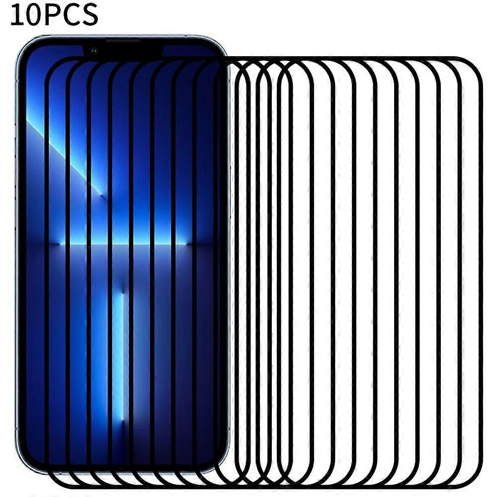 iPhone 15 Pro二次硬化スクリーンプロテクター2.5D 0.26mm高アルミニウムシリコンガラスフィルムに対応したRURIHAI 10個