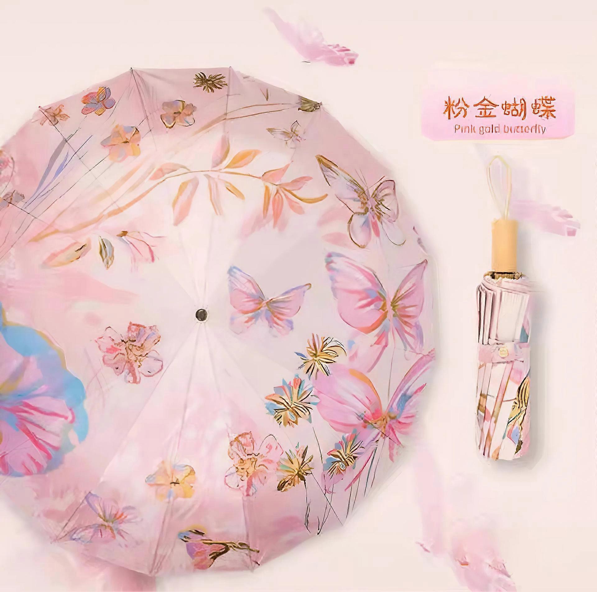 32 Bone Increase Double Wind-Resistant Sunshade Ultraviolet Protection Rain And Shine Portable Folding Umbrella